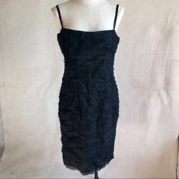 Herve Leger Dress Tiered Raw Edge Silk Organza L - Picture 11 of 15
